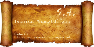 Ivanics Anasztázia névjegykártya